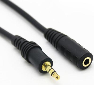 China 2464 Gold Plated 3.5mm 3Pole Male to Female Audio Cable for sale