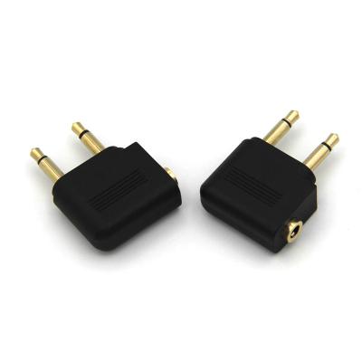 China For Airplane Gold Plated 3.5MM 2 in 1 Earphone Jack Adapter for sale