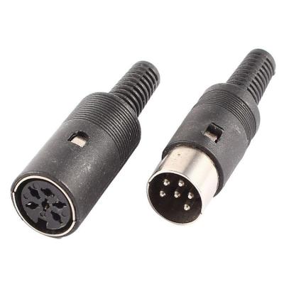 China Free Sample 5 Power Pins 6 Pin DIN Connector for sale