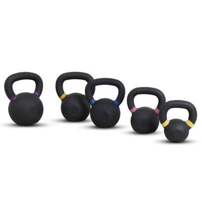 China Universal Gym Black Cast Iron Powder Coated Kettlebell for sale