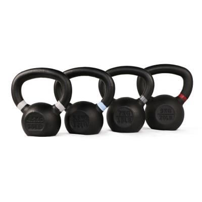 China Universal Gravity Cast Black Powder Coated Kettlebell for sale