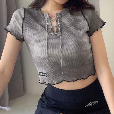 China 2021 Breathable Arrive Summer Lengan Pendek For Stylish Round Neck Printing Custom Sport Purple Gradient Tops Women's T-shirt for sale