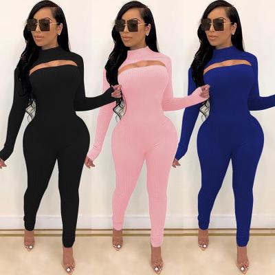 China 2021 Wholesale Spring Anti-Static Crop Top Overalls Casual Two Piece Set Women Clothing for sale