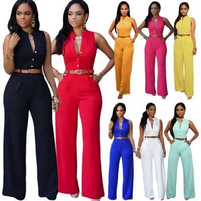 China Anti-pilling Newest Belt Fashion Women Ladies Sleeveless Overalls for sale