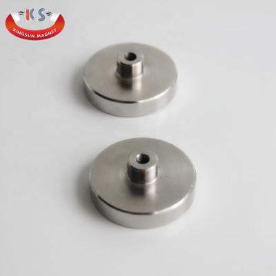 China Industrial Magnet C Round Male Wire Pot Magnet With Rare Earth Neodymium Material for sale