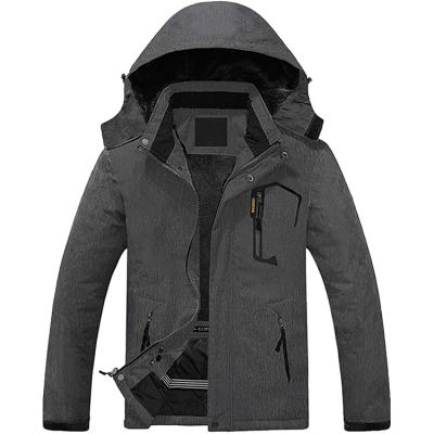 China OEM Raincoat Waterproof Ski Jacket For Men Outdoor Windproof Fleece Winter Jacket With Hood for sale