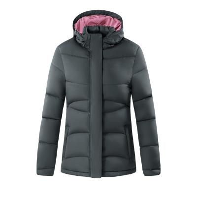 China Quilted Outerwear Women High Fashion Style Ladies Casual Long Sleeve Goose Down Jacket for sale