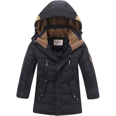 China Breathable Finely Processed Removable Hood Kids Cold Protection Long Down Jacket Jacket for sale