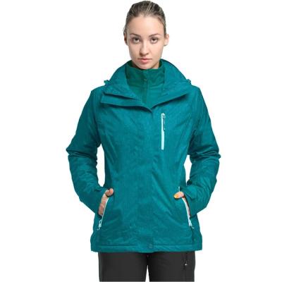 China Waterproof Women's Outdoor Jacket 3-in-1 Rain Jacket With Softshell Jacket for sale