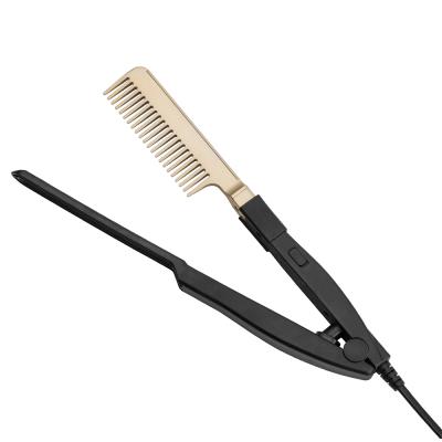 China V Type New Hair Styling Comb Copper Electric Hot Comb Hair Straightener for sale