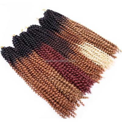 China Wholesale 22inch Synthetic Fiber Hair Prelooped Passion Twist Water Wave Water Wave Braiding Hair 22inch Crochet Braid Hair for sale