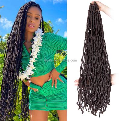 China Low Tempreture Fiber Wholesale Premium Ombre Faux Locs Soft Nu Locs Crochet Hair Synthetic 36