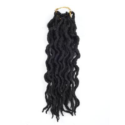 China Wholesale AliLeader Synthetic Curly Wavy Body Wave Faux Locs Crochet Braids for sale