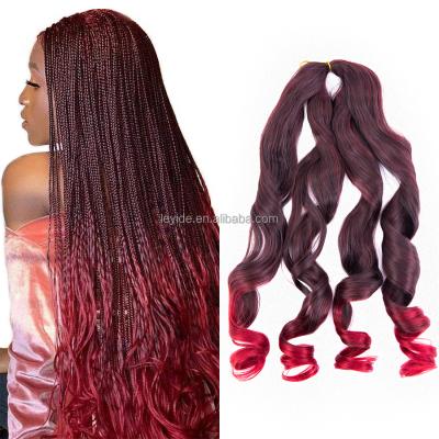 China FRENCH LOOP AliLeader Synthetic Hair Extensions Bundles Loose Wavy Curls Braiding Hair Loose Wave Curly Crochet Hair for sale