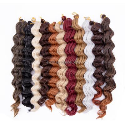 China AliLeader Deep Curly Premium Synthetic Hair Long Wave Ombre Braiding Hair Bundles For Pre Deep Curl Twist Crochet Hair for sale