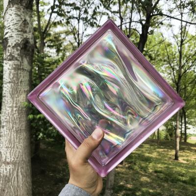 China Yard Cheap Hollow Glass Blocks Brick Water Bubble Textured Crystal Clear Glass Brick for sale