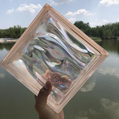 China Decorative Glass Craft Hollow Art Glass Block Brick for Indoore and Outdoor Decoration for sale