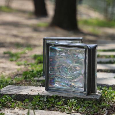 China 190x190x80mm Yard Decorative Craft Clear Transparent Glass Blocks Building Hollow Brick for sale