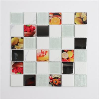 China Popular Stone Mosaic Flooring Designs Mosaic Glass Ceramic Mosaic Slab for sale