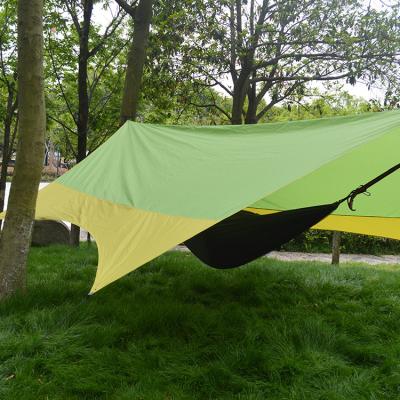 China Camouflage/Field Game Explorinf 210T Polyester Hammock Tarp Rain Fly Beach Sun Outdoor Camping Shelter Tent for sale