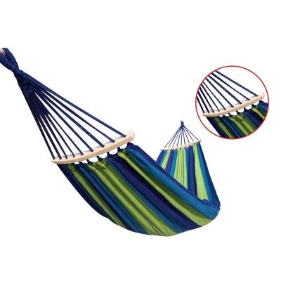 China Adult Explorinf Manufacture Customize Camping Luxury Simple Lightweight Macrame Blue Logo Travel Portable Hammock for sale