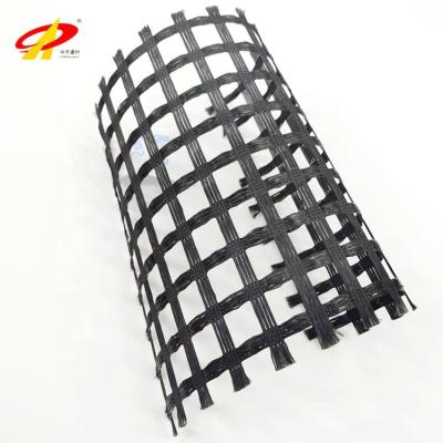 China High tensile strength; aging resistance; lightweight ; Drainage Effect 25-300Kn/M High Quality Cheap Biaxial Black Polyester Geogrid Pet Geogrid Bitumen for sale