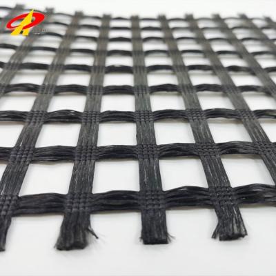 China High tensile strength; aging resistance; lightweight ; Polyester Woven Geogrid Drainage Effect Basalt Fiber Mesh Geogrid PET For Civil Engineering for sale