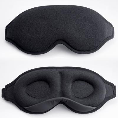 China Anti-Wrinkle 3D Contoured Memory Foam Sleep Mask Custom Blackout Sleep Mask Headband OEM 100% Full Accepted for sale