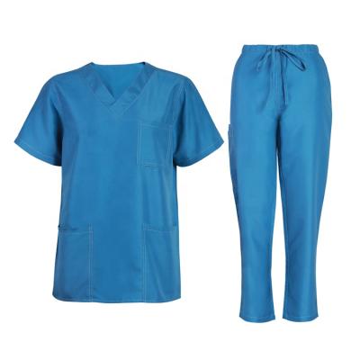 China Short Sleeve Scrub Cotton Uniform Mens Scrub Suit Medical Worker Wear for sale