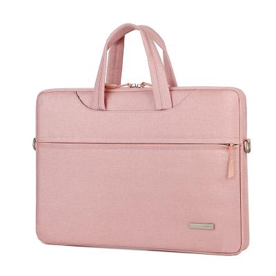 China With USB Wholesale Fashion High Quality Business Handbag 14.1 Inch Case Laptop Bag Pink Computer Women Girls Protector Handbag for sale