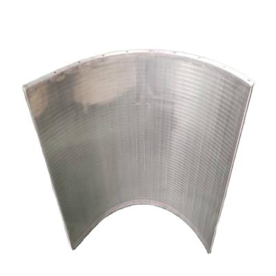 China Industry filter sieve 304 stainless steel arc screen paper tape seam disinterface arc screen wire trapezoidal curved screen arc grid for sale