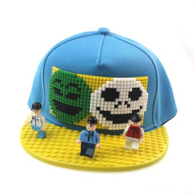 China DIY Character Mosaic A New Custom Hat Children's Toy Hat With A Buckle Hat Flat Across Hip Hop Jigsaw Baseball Cap for sale