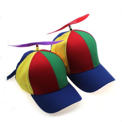 China Dragonfly Hard Top Korean version of the COMMON 2022 Children's Hat Bamboo Propeller Baseball Cap Curved Hat Wholesale for sale