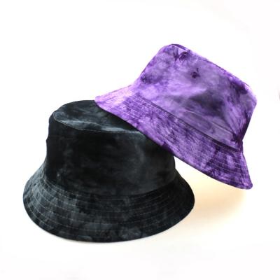 China European and American popular beach striped tie-dye gradient small along the fisherman hat beach fashion flat surface basin hat for sale