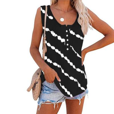 China Wholesale Anti-wrinkle Summer Women's Vest Printed Sleeveless T-Shirt for sale