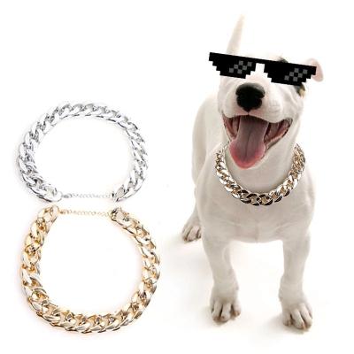 China Personalized Pet Collar Pet Ornaments Cat Collar Dog Gold Chain for sale