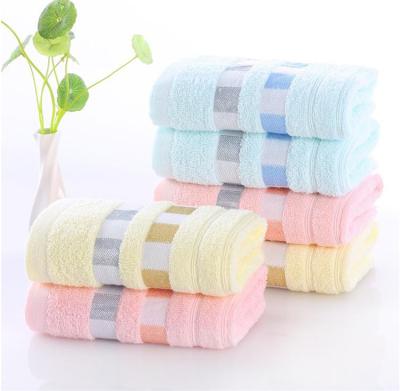 China Factory wholesale custom logo compressed towel 73*33cm quick dry 100% cotton towel for sale