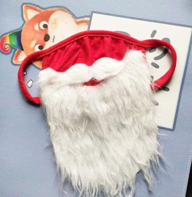 China Other Custom Design Christmas Decoration 3D Santa Beard Santa Face Cover Shield Unisex Adult For Christmas Party Cosplay for sale