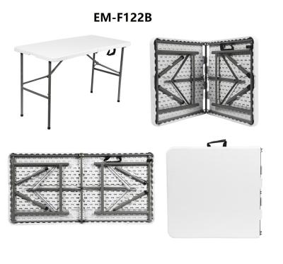 China Traditional Outdoor Picnic Rectangle Plastic Folding Table Furniture Party Tables Portable Plastic Folding Tables-FH122B for sale