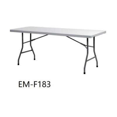 China Traditional Outdoor Picnic Rectangle Plastic Folding Table Furniture Party Tables Portable Plastic Folding Tables---F183 for sale