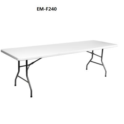 China Traditional Outdoor Folding Table For Garden Simple Plastic Rectangular Table Portable Foldable Outdoor Plastic Tables-F240 for sale