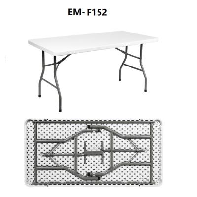 China Traditional Outdoor Furniture Folding Table Picnic Rectangle Tables Portable Plastic Folding Banquet and Picnic Tables-EM-F152 for sale