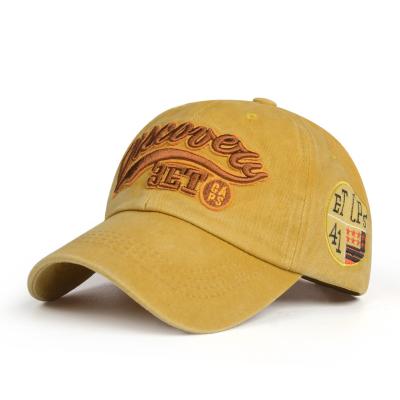 China Embroidery factory direct sales do the old cowboy eaves sports hat soft top curved soft top dad hat sun hat for sale