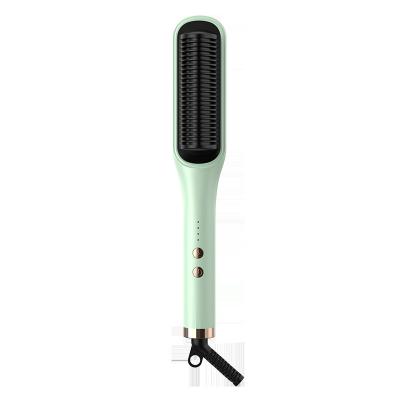 China For Home Use Electric Straighten Professional Hair Brush Curler Straightener Comb Styler Fast Heating Ceramic Hair Straightener for sale