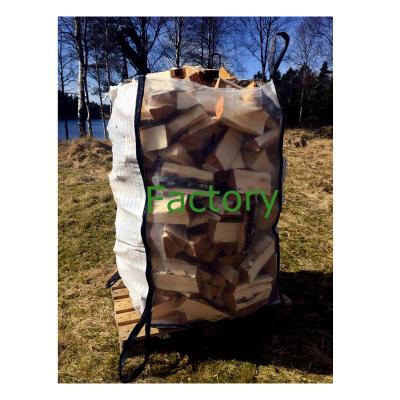 China 100kg Sand Bag Wholesale Breathable Mesh Firewood Bags Firewood Mesh Bag for sale