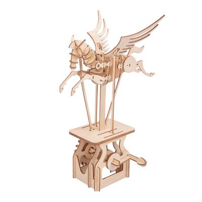 China 3D Cartoon Toy Puzzle Adult Toys Selling DIY Puzzle Practical Training Game Wooden Knight Pegasus for sale