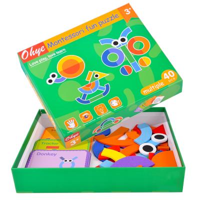 China Cartoon Toy New Design Kids Hot Selling Wooden Multifunctional Jigsaw Puzzles Toys Educational Individual To Assemble Imagination Development for sale