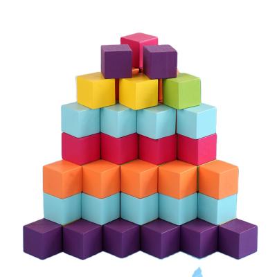 China DIY TOY Kindergarten Children's Teaching Toys Wooden Stacked Building Blocks Cube Educational Toys for sale