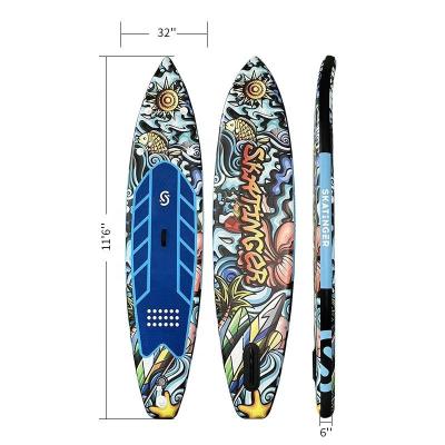 China Unisex OEM ODM SUP 2023 NEW 11ft 335cm Rack Up Paddle Board MG Sup Board Soft Surfboard Surf Wake Surf Paddle Surfcasting Sup for sale