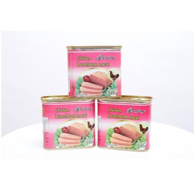 China Assorted Flavors Chicken Luncheon Meat Canned Long Storage Capacity 340g for sale